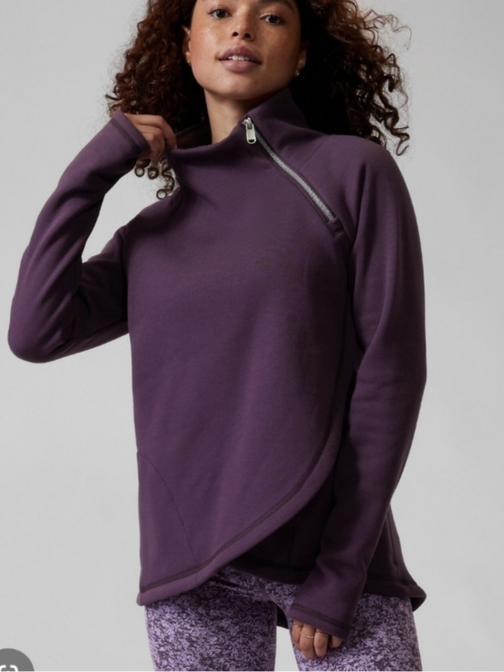 Athleta Purple Half-Zip Pullover